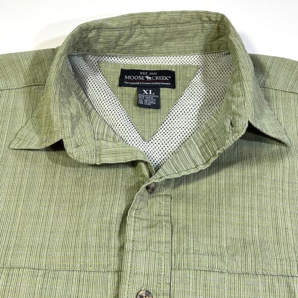 Moose Creek XL Green Vented Button-Up Shirt - Picture 4 of 6